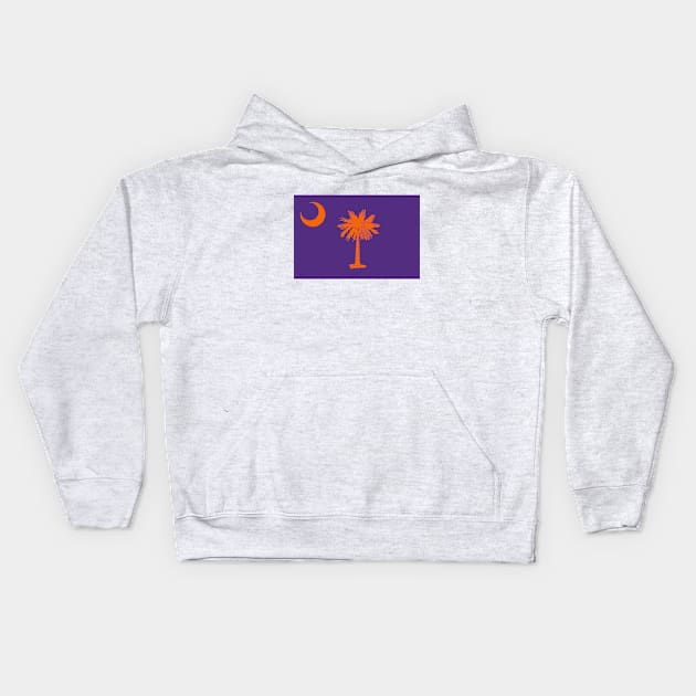 Flag of South Carolina - Purple Kids Hoodie by brigadeiro